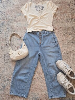 We The Free Mid-Rise Barrel Jeans Size 29